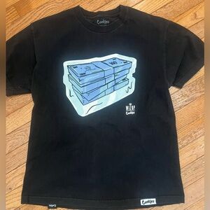 Cookies Black Brrr Graphic Mens T-Shirt Large retro